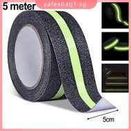 【YAFEXBAG】5CM x 5/2M Anti Slip Traction Tape Glow in Dark Green Stripe Friction Abrasive