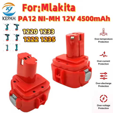 🛒12V 4.5Ah for Makita 12V Ni-Mh Battery PA12 1220 1222 1233 1200 1234 1235 1235B 1235F 1235A Screwdr