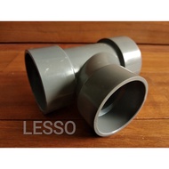 Tee Y PVC D 90* Lesso 3" inch Large Radius Tee Branch PVC Pipe Connection