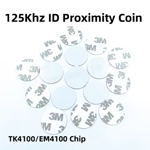 125Khz Card TK4100 EM4100 RFID Coin Card With Adhensive Sticker Read Only Diameter 25mm ID Coin Acce