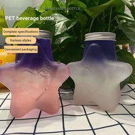 Special-Shaped Bottle Juice Beverage Bottle Disposable PET Beverage Bottle Cartoon Takeaway Juice Pa
