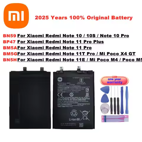 New Original Phone Battery For Mi Poco X4 GT M5 M4 Xiaomi Redmi Note 10 10S 10Pro 11T 11 Pro Plus 11