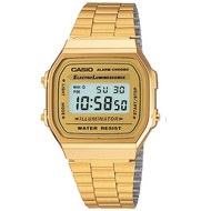 Casio Vintage Retro WR Digital Watch - Gold A168WEGB-1BDF
