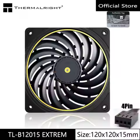 Thermalright TL-B12015 EXTREM 12cm chassis cooling fan/120x120x15mm/LCP fan blades/double ball beari