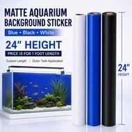 STICKER FOR AQUARIUM BACKGROUND FISH TANK BLUE &BLACK & WHITE ( 1 feet =12" )