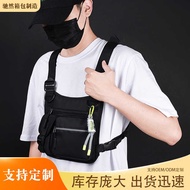 Trendy Cool Tooling Functional Vest Chest Bag Unique Reflective Wearable Vest Bag Street Outdoor Men
