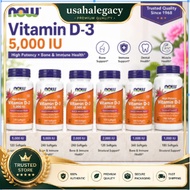 NOW Vitamin D3 Softgels 1000 IU 2000 IU 5000 IU Structural Support Bone & Immune Health Supplement u