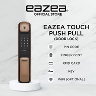 Eazea Touch Push Pull Digital Door Lock | 5 IN 1 | PIN Code, RFID Access, Key, Fingerprint, W-Fi | HDB Door, Condo Door