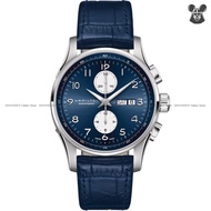 HAMILTON H32766643 Men's Analog Watch JAZZMASTER MAESTRO AUTOMATIC CHRONOGRAPH 45mm Leather Strap Bl