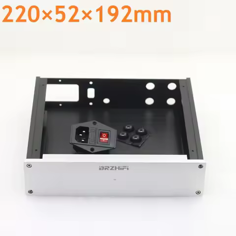 W220 H52 D192 Preamp Power Amp Housing Aluminum DAC Decoder Shell Hi-End Rear Class Tube Amplifier C
