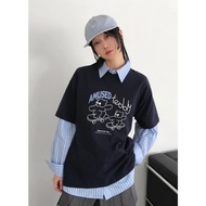 Chooseonenew |🇰🇷Korea Korea AMUSED TEDDY Skateboard Father-Son File Bear Short T Short Sleeve Top (2