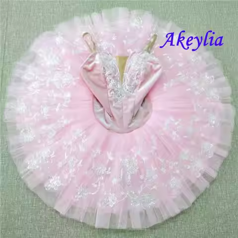 Pink white professional Ballet Tutu child classical Dress performance Sleeping Beauty stage Dance Co