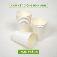 Giá sỉ thùng 1000 Ly/cốc giấy 230gsm cao cấp 195ml - 6.5oz màu trắng màu nâu kraft ly cốc giấy văn p