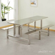 4-Person Combination Table Chair Dining Table Chair Factory Stainless Steel 6-Person 8-Person Force 