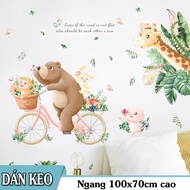 Wall decoration Decal - Cute animal friends and brown bears-BA94040