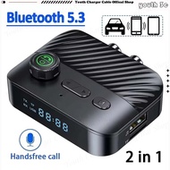 Bluetooth Audio Transmitter Receiver 3.5mm Jack AUX Stereo Wireless Handsfree Call Audio Adapter Pla