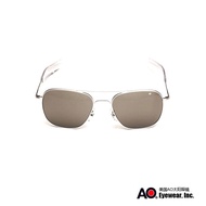 AMERICAN OPTICAL Polarized Pilot Sunglasses OP57 - Silver / Dark brown mirrior