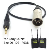 3.5mm Audio Cable Cord Stereo Audio Plug XLR 3 Pin for Sony UWP D11 D21 P03B Microphone Sound Record