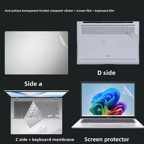 For 13/14inch ASUS Zenbook 14 UX3405 UM3406 Laptop S13 OLED UX5304 transparent frosted body sticker 