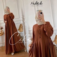GAMIS PUTIH BAHAN CRINKLE GAMIS CRINKLE PREMIUM GAMIS CRINKLE TERBARU 2023 BAHAN ADEM GAMIS BAHAN KR