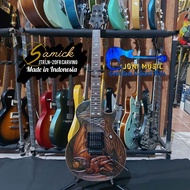 Gitar Samick JTR Linda Series LN20R Demon Carving RRD TDB QM LBK