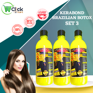 SET 3 KERABOND Brazilian Botox Hair Treatment | Brazilian Hair Rebond 500ml