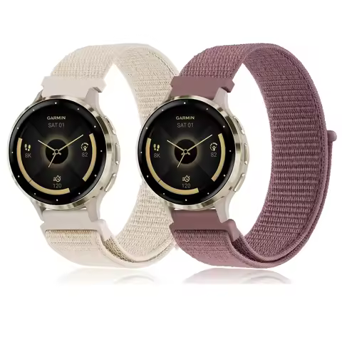 18mm Nylon Strap for Garmin Vivoactive 4S/3S/2S Venu2S/3S Band for Fossil Women's Gen 4/6 5E 42mm Hu
