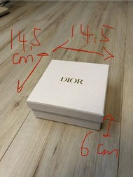 DIOR 銀包盒連紙袋 (淨盒連絲帶包及盒內包裝紙)