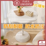 Cream White Plastic Flower Side Table Small Round Table Coffee Table Balcony Sofa Side Leisure Table