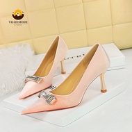elegant High-Heeled Shoes Stiletto Woman Pumps with crystal High Heels Suede Party Women Shoes