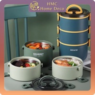 HMC Gourmet Stainless Steel Multi Layer Lunch Box Thermal Bento Box Food Container Bekas Makanan Tah