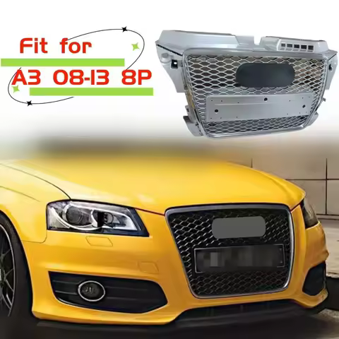 For RS3 Style Front Sport Hex Mesh Honeycomb Hood Grill for A3/S3 8P 2009 2010 2011 2012 2013 New