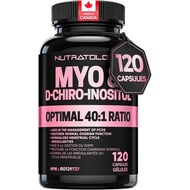 Nutratology Myo-Inositol & D-Chiro Inositol Capsules-PCOS Dietary Supplement For Women-Optimal 40:1 