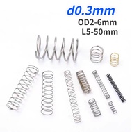 [XJK] Sus304 Pressure Spring d0.3mm Pressure Spring Small Spring Compression Spring Return Spring La