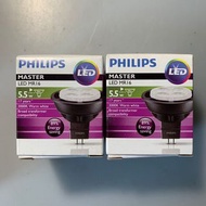 2個 飛利浦 Philips Master LED MR16 5.5w GU5.3 12V 36D 3000K 燈杯