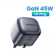 UGREEN 45W GaN PD Fast Charger Travel Charge 2 Type C Port Charger with QC Portable for MacBook iPad