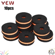 YYE 10 Pcs ​Cymbal Stand Felt, ​Black and Orange ​Protection Sleeve​ ​Cymbal Felt Pad​, Lightweight 