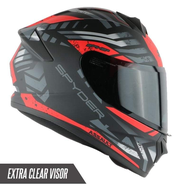 SPYDER Spike 2 Assault Series 8 Single Visor Helmet + Free Extra Clear Visor