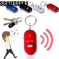 SCHIESSER1 LED Whistle Key Finder Flashing 4 Colors Pet Tracker Keyring Keychain Light Torch Locator