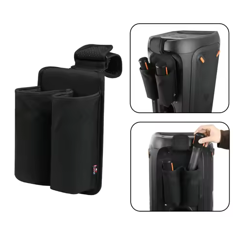 for JBL PartyBox 110/120 310/320 710 for PartyBox Ultimate Microphone Storage Bag Mic Hanger Microph