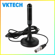 [Vktech] Portable TV Antenna 300cm Coax Cable Digital Receiving Antenna Indoor Outdoor Digital HD Fr