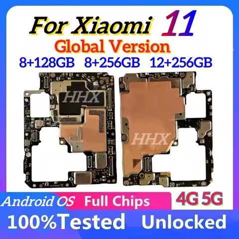 For Xiaomi 11 Mi 11 5G Motherboard Full Chips Unlocked Mainboard Need Fingerprint 128GB 256GB Circui