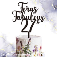 Custom Acrylic Birthday Topper Custom Name Fabulous Custom Acrylic Birthday Topper Custom Acrylic Bi