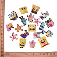 Cartoon Spongebob Crocs Jibbits Anime Jibitz Charm Pin Patrick Star Shoe Charms Starfish Snail Jibits Corcks for Women Shoes Accessories Decoration