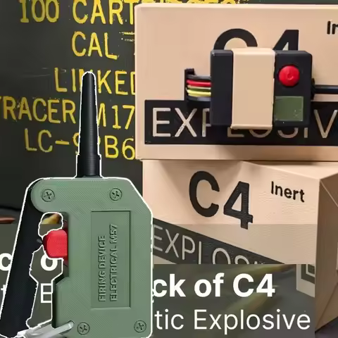 FANDAO Cosplay CSGO Bomb Model Set C4 Detonator Props Model Ornaments Print Cs Peripheral Props Toys