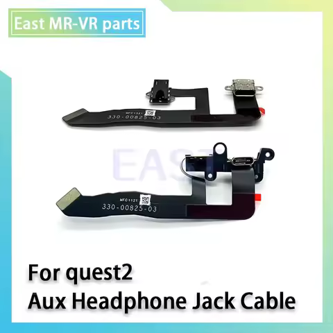 Original Charging Port Cable For Quest 2 Quest2 Power Type-C Audio Aux Jack Headphone Accessories Re