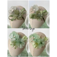 HIJAU Shine sage GREEN NYLON HEADBAND sage GREEN olive army GREEN mint