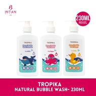 TROPIKA- NATURAL BUBBLE WASH for kids- 230ml-(Melembut & Melembabkan Kulit, Merawat Kulit Kepala Ber