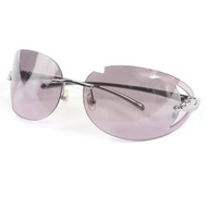Excellent condition Cartier Panthère de Cartier two-point panther sunglasses in gunmetal and purple 