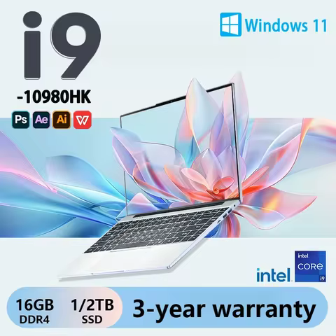 New Arrival Windows 11 i9 Laptop Intel Core i9 10980HK Gaming Laptops Bag 16GB DDR4 1TB SSD Notebook
